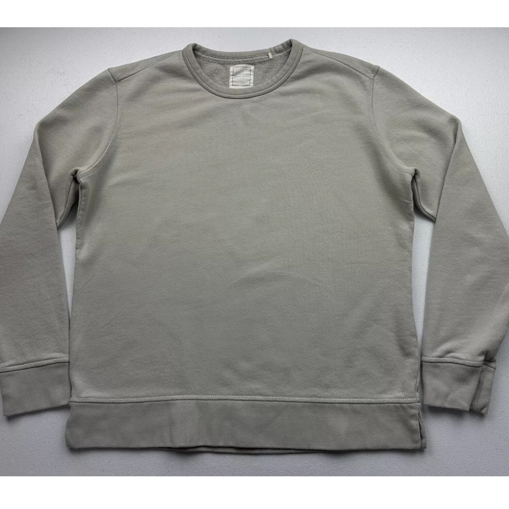 Jason Scott Crewneck Sweatshirt Womens S Gray Brushed Terry Pima Cotton